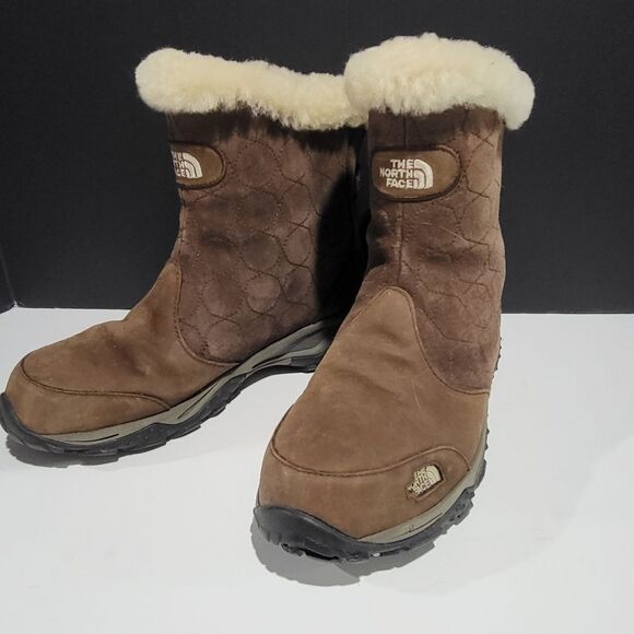 North Face Women's Brown Suede Winter Boots - Picture 4 of 15